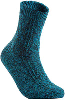 The Most Gorgeous Women's 4 Pairs Wool Crew Socks Soft, Strong and Super Comfortable With Unique Designs AHR1613 One Size (Blue)