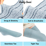 Incredible Women's 3 Pairs Thigh High Cotton Socks Unique, Durable And Super Soft For Everyday Relaxed Feet LAW1025 Size 6-9 (Random Color)