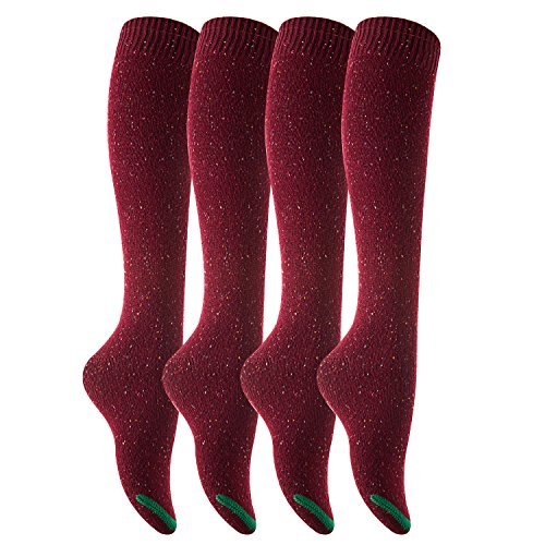 Lian LifeStyle Women's Awesome Breathable Knee High Cotton Boot Socks Size 6-9