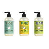 Mrs. Meyers Clean Day Liquid Hand Soap, 1 Pack Lemon Verbena, 1 Pack Basil, 1 Pack Honey Suckle, 12.50 OZ each