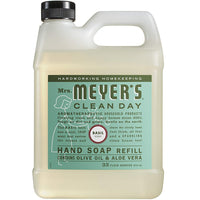 Liquid Hand Soap Refill, 1 Pack Lemon Verbena, 1 Pack Basil, 33 OZ each include 1, 32 OZ Bottle of Bath & Shower Gel Soap, Citrus/Mint