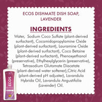 Earth Friendly Products ECOS Dishmate, Dishwashing Liquid, Natural Lavender, 25 oz, grape (97276)