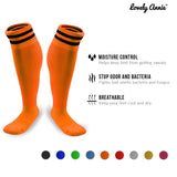 Lovely Annie Children's 1 Pair Knee High Sports Socks Lightweight & Breathable Socks - Ultra Comfortable & Durable Long Socks XL003 XS(Orange)