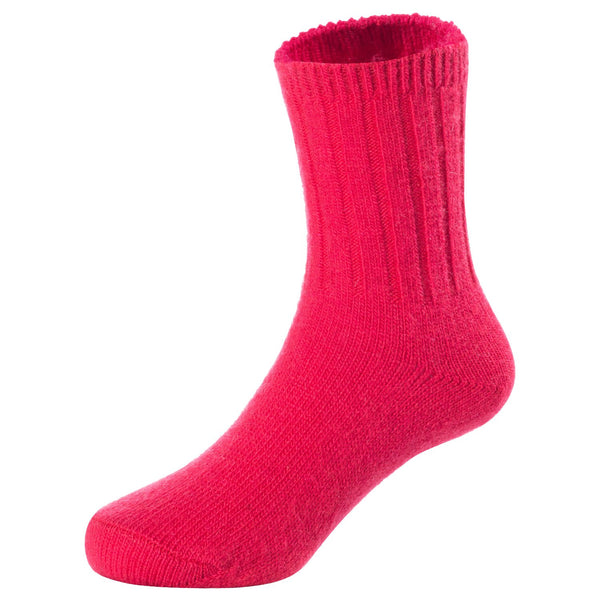 6 Pairs Children's Durable, Stretchable, Thick & Warm Wool Crew Socks. Perfect as Winter Snow Sock and All Seasons FS01 6P Size 0Y-2Y(Red)