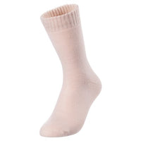 Lian LifeStyle Cute, Perfect Fit, Cozy Men's 1 Pair Wool Blend Crew Socks With a Wide Size 6-9(Beige)