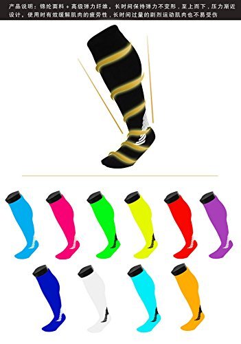 Lovely Annie Women's 1 Pair Knee High Compression Sports Socks Size M XL0023-04(Yellow)