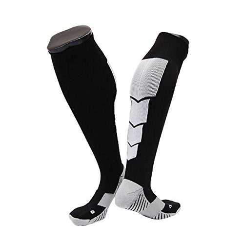 Lovely Annie Big Boy's 1 Pair Long Athletic Football Soccer Socks Sport Tube Socks L/XL XL0032-05(Black)