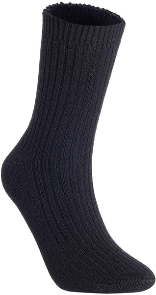 Lovely Annie Men's 5 Pairs Wool Socks One Size 7-9 (Black)