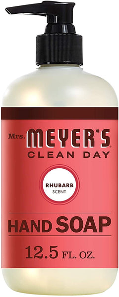 Mrs. Meyers Clean Day Liquid Hand Soap Hard 12.5 Oz Rhubarb Scent Pump Dispenser 3-Packs