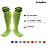 Lovely Annie 1 Pair Ultra Comfortable Girls Knee High Sports Socks Perfect as Activewear as Soccer, Football, and Other Sports XL003 S(Green)