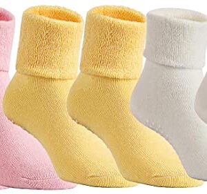 Lovely Annie children non-slip combed cotton socks random girl colors 6 pairs ages 1-3