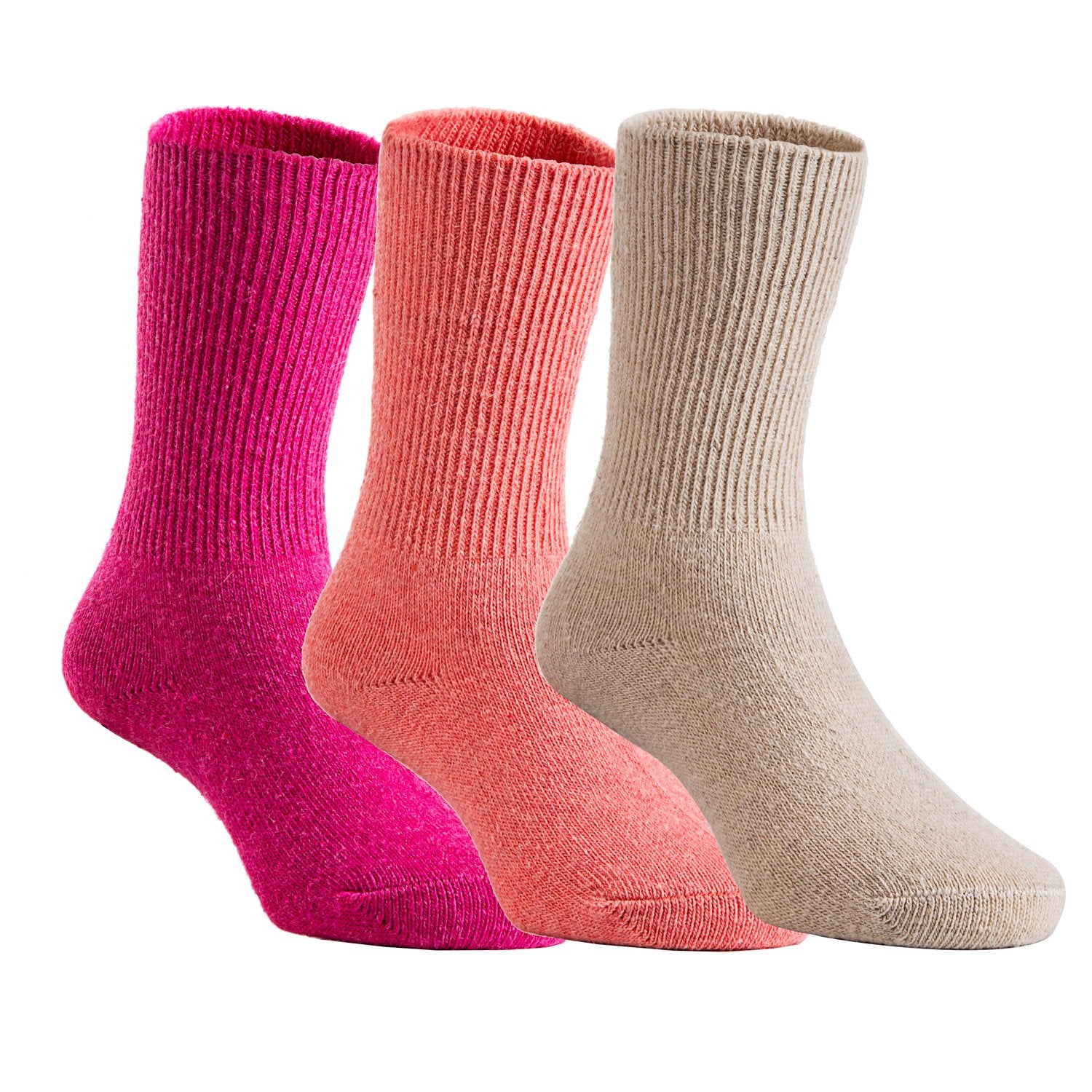 Lovely Annie baby wool socks — assorted girl colors, 3 pairs
