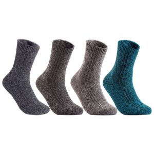 Lovely Annie HR1613 women's wool-blend crew socks random colors, 4 pairs